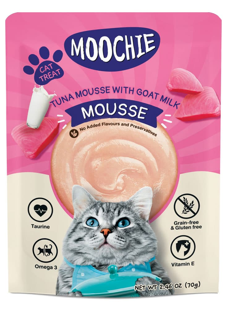 Moochie Tuna Mousse with Goat Milk Pouch 70g