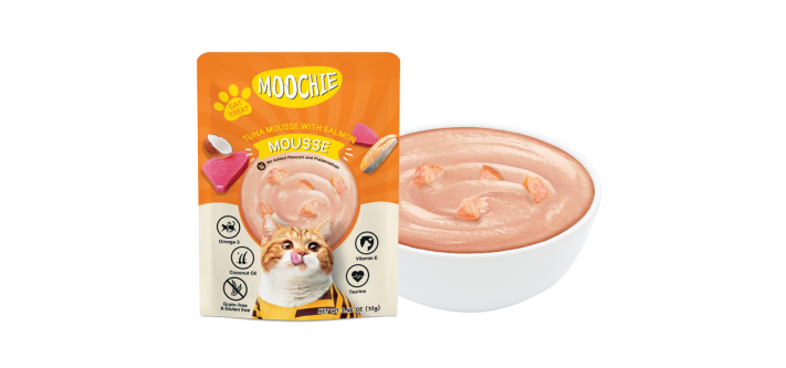 Moochie Tuna Mousse with Salmon Pouch 70g