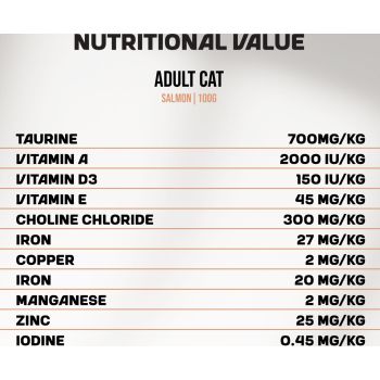 MyFood Adult Cat Salmon, Urinary & Sterilized, Grain Free, 100Gr