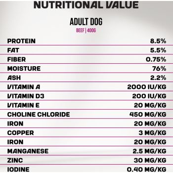 MyFood Adult Dog Beef, Grain Free, 400Gr