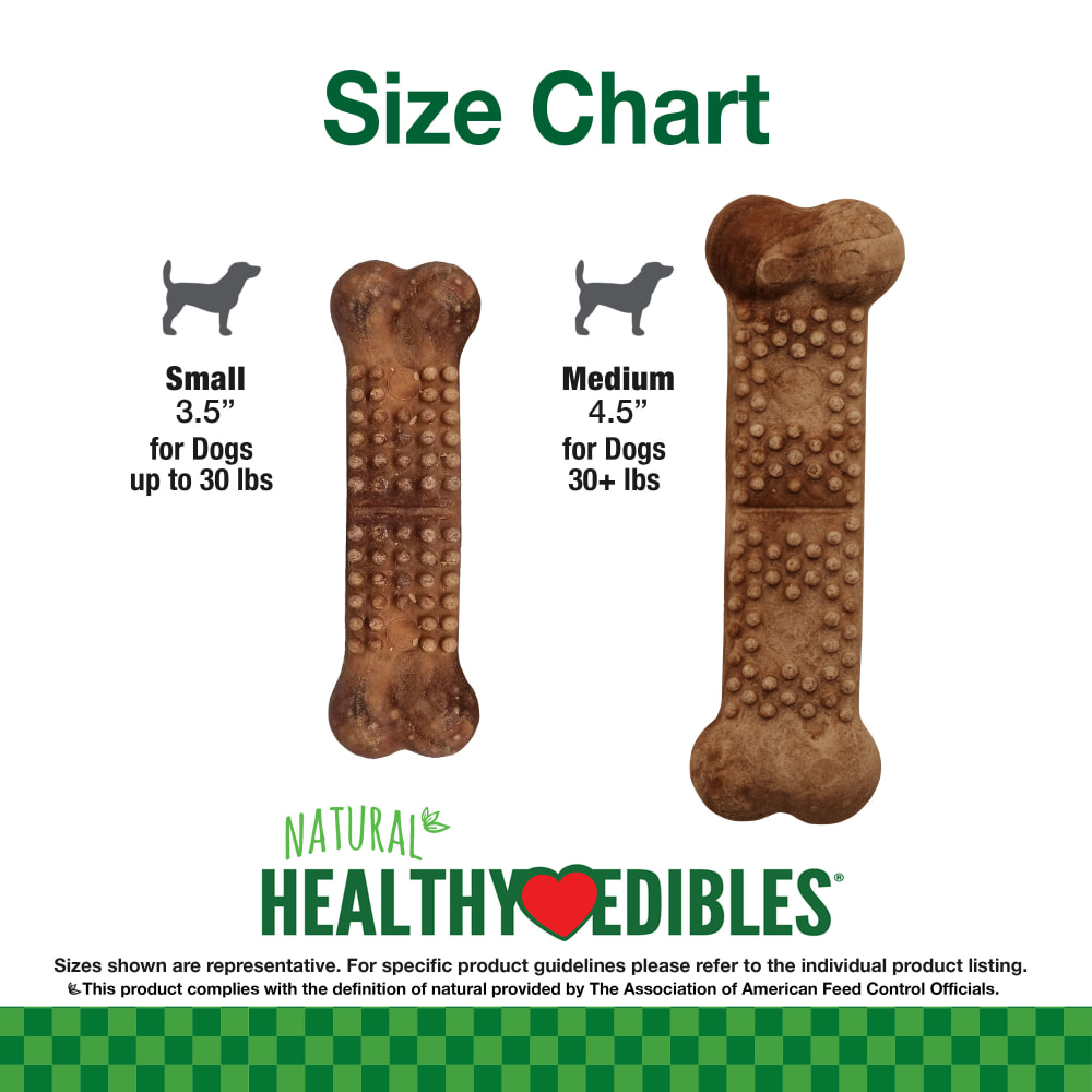 Nylabone Healthy Edibles Meaty Center 4Ct Card  Small Edible Treats