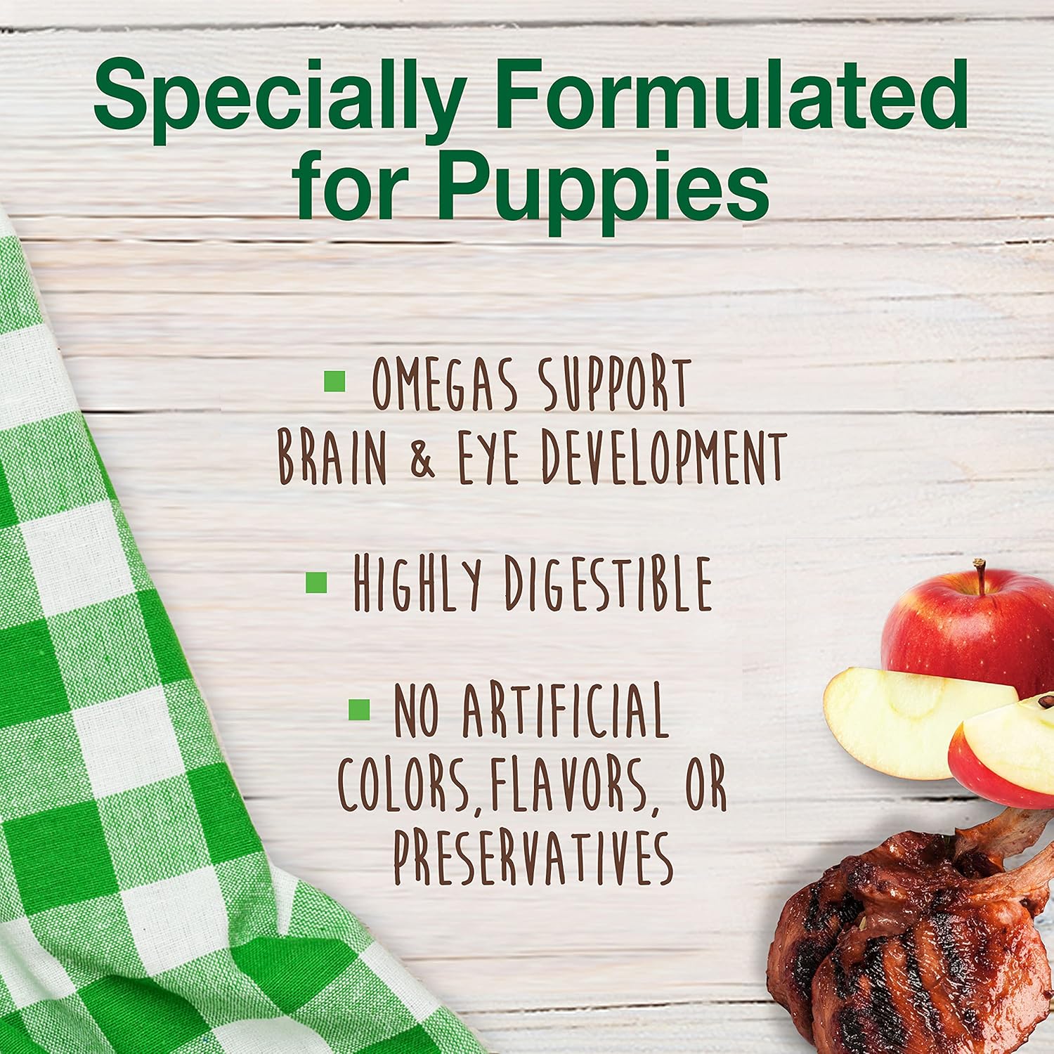Nylabone Healthy Edibles Puppy Lamb & Apple 4Ct Card Petite Edible Treats