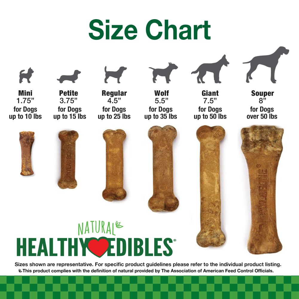 Nylabone Healthy Edibles Puppy Starter Kit (Bacon, Roast Beef, Turkey & Apple) 3Ct Card Petite Edible
