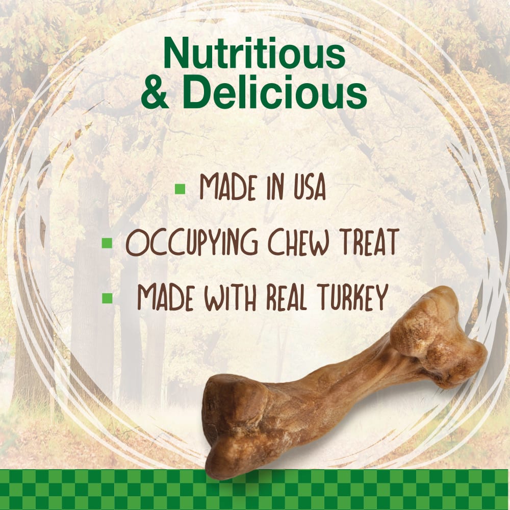 Nylabone Healthy Edibles Wild Puppy Turkey 4Ct  Regular Edible Treats