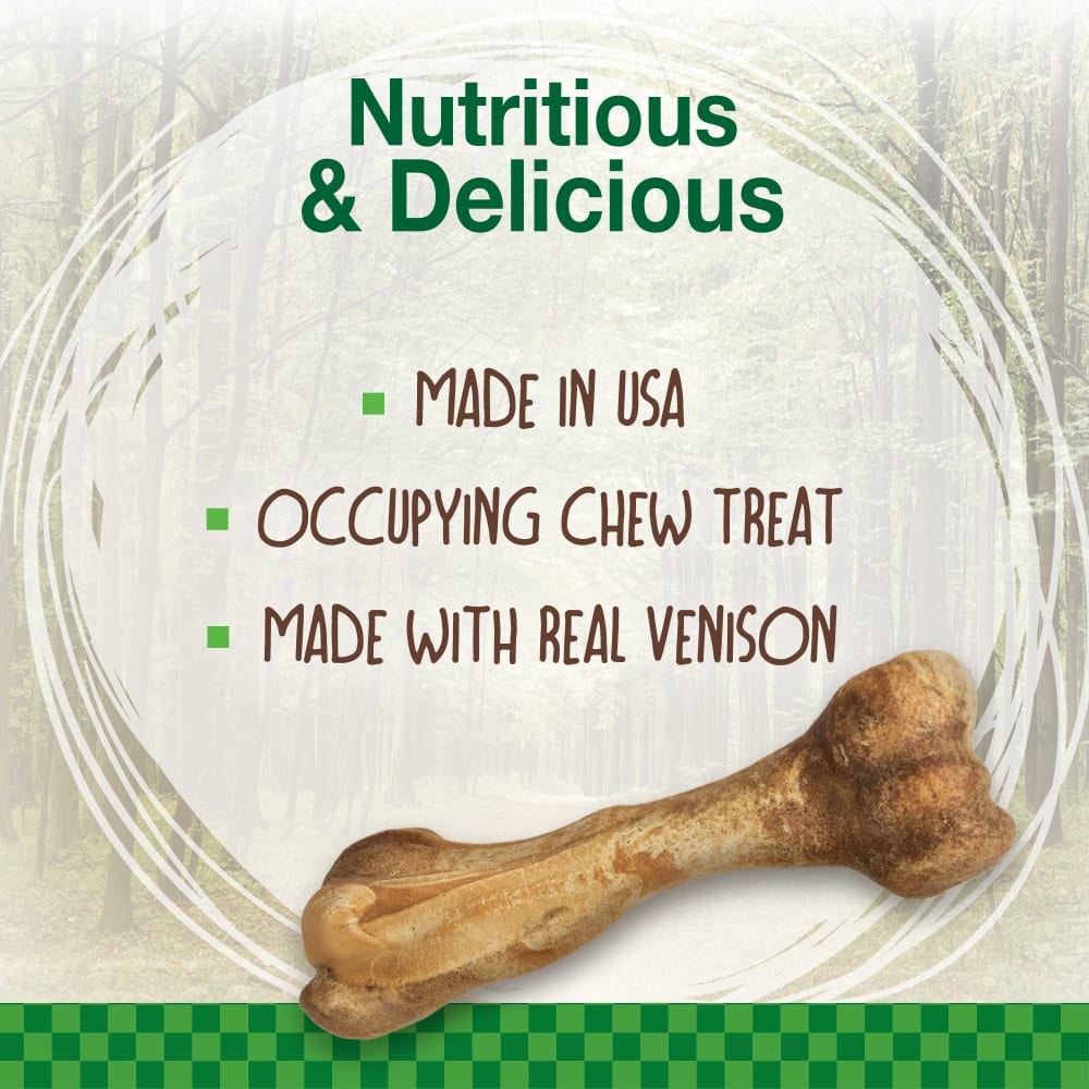 Nylabone Healthy Edibles Wild Venison 1Ct Card Large Edible Treats