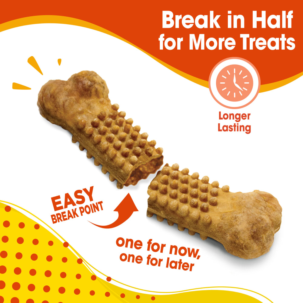 Nylabone Nubz Chicken 2Ct Card (In Shelf Tray) Large Edible Treats