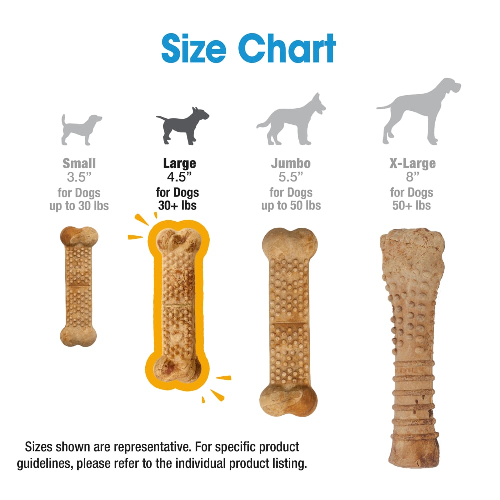 Nylabone Nubz Chicken 2Ct Card (In Shelf Tray) Large Edible Treats