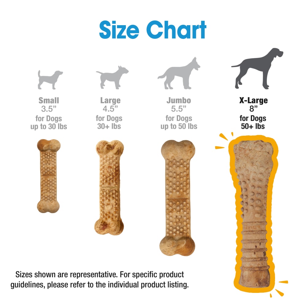 Nylabone Nubz Peanut Butter 2Ct Card (Not In Shelf Tray) Grande Edible Treats