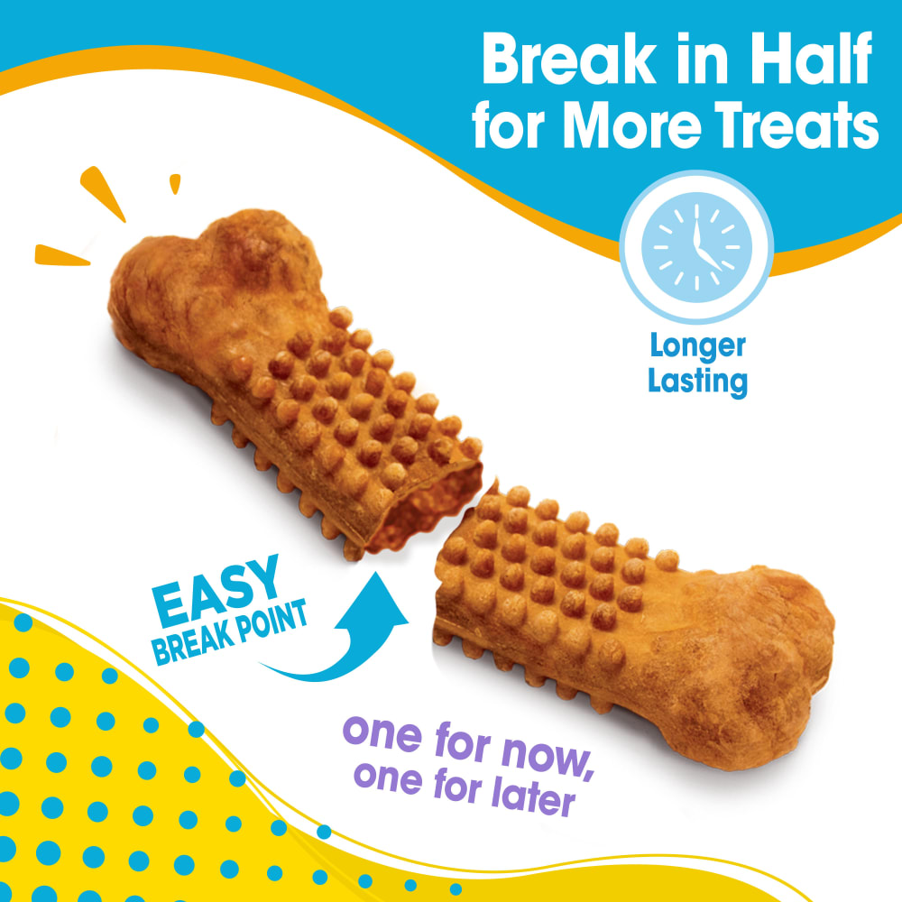 Nylabone Nubz Puppy Turkey & Sweet Potato 8Ct Pouch (In Shelf Tray) Small Edible Treats
