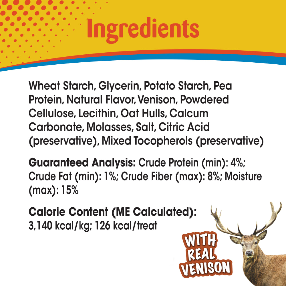 Nylabone Nubz Wild Antler Venison 2Ct Card Medium Edible Treats