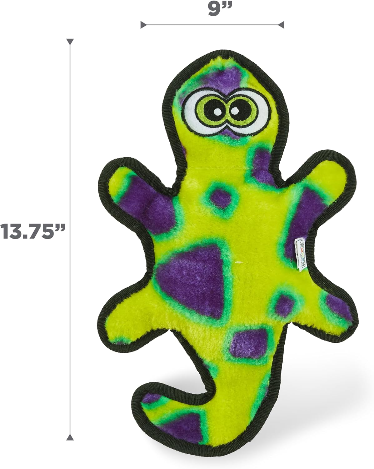 Outward Hound Invincibles Gecko Dog Toy Green/Purple - 2 Squeakers