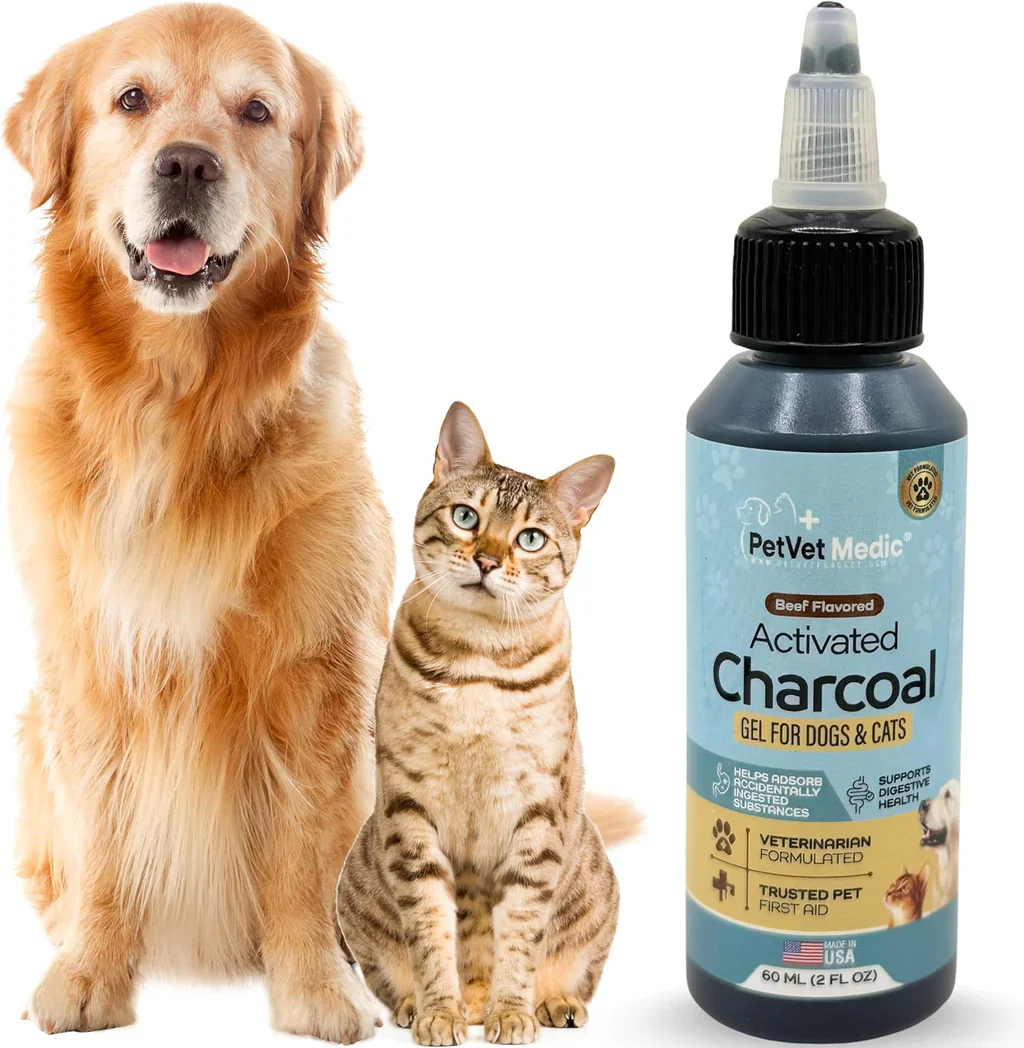 Pet Vet Activated Charcoal Gel for Dogs & Cats (60 mL)