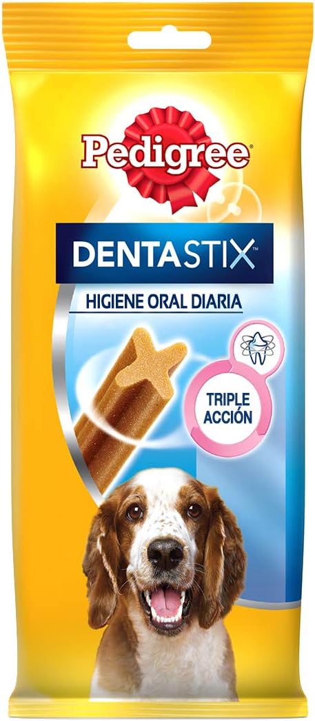 Pedigree DENTASTIX Dog Treats Medium Breed Dog 7pcs Multipack 180g - Pack of 10