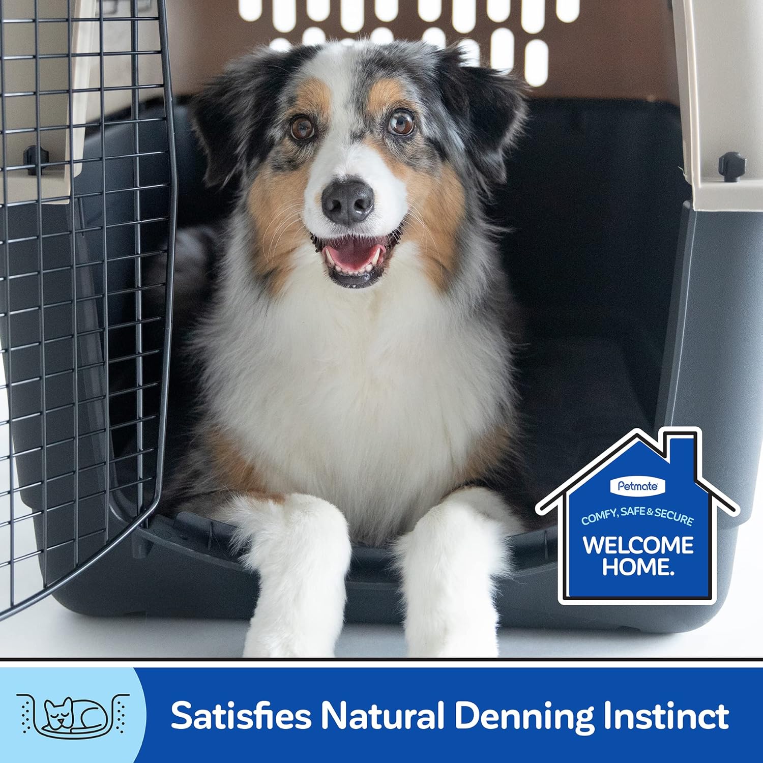 ⚠️ Clearance Item – May have slightly damaged packaging or missing parts. Sold as-is. | Petmate Sky Kennel Vault Door 36Inc 50-70Lbs ~ Gray - Partially Damaged