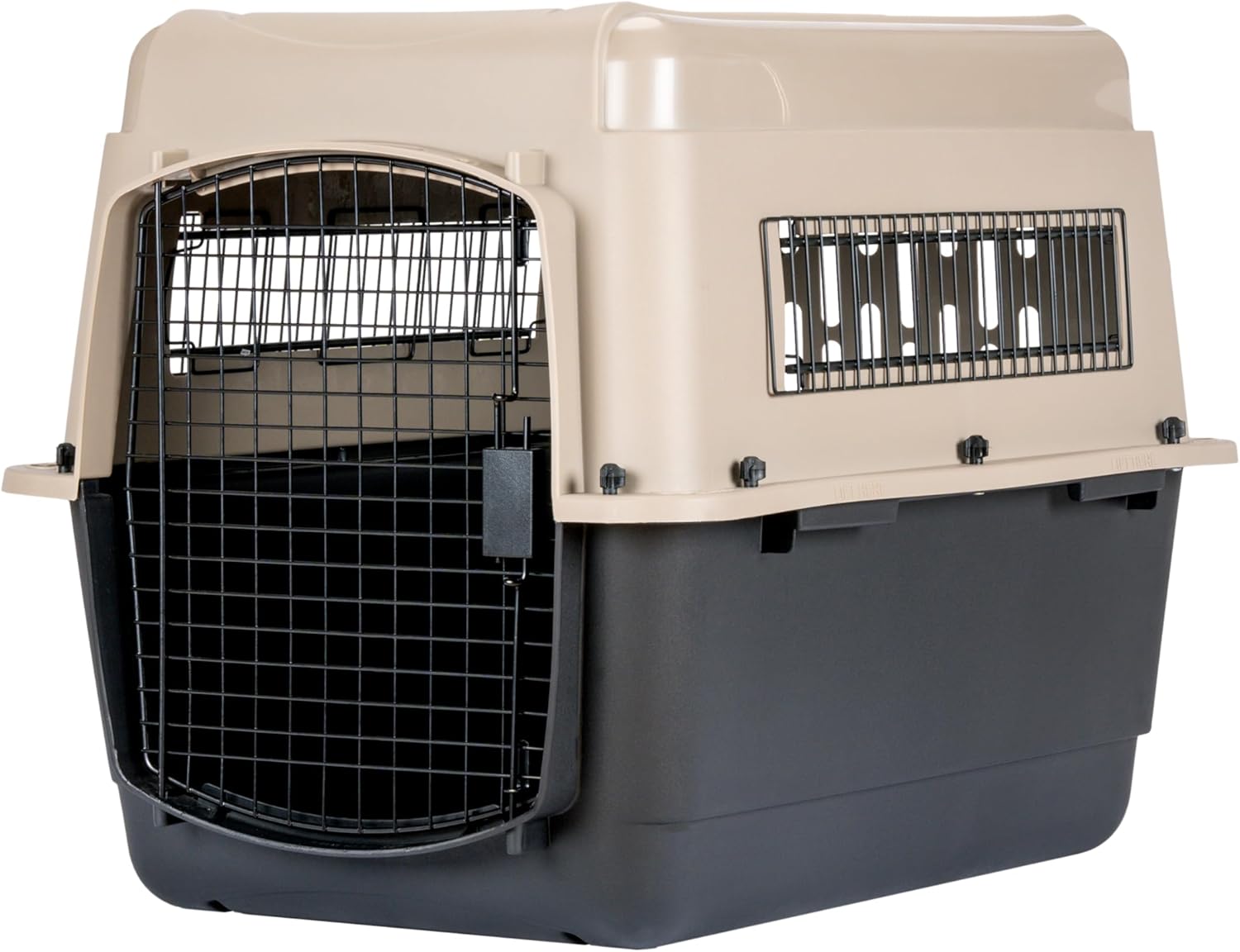 Petmate Ultra Vari Kennel Fashion 32In 30-50Lb ~ Taupe & Black - Partially Damaged
