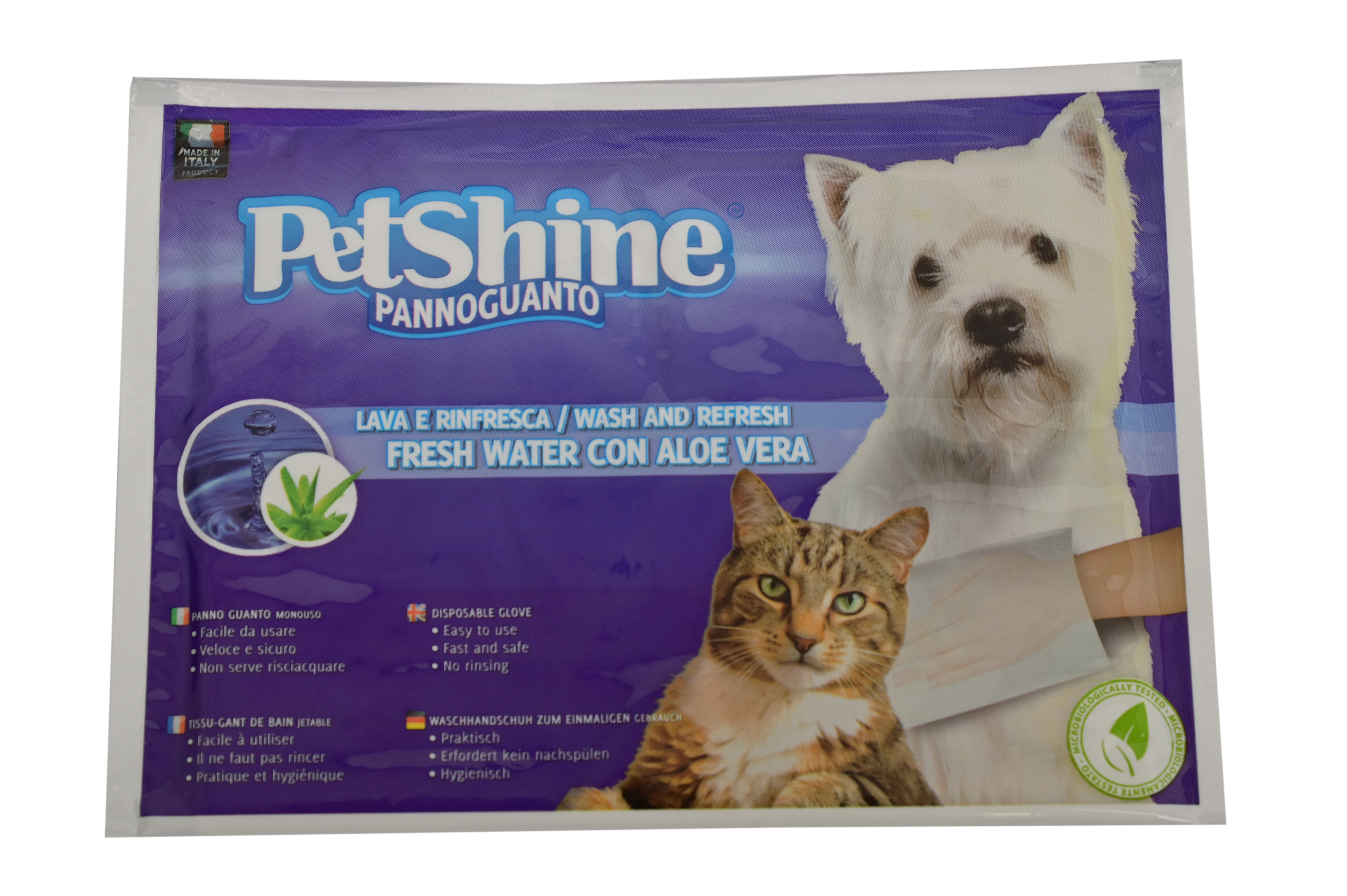 PetShine gloves fresh water and aloe vera pack of 14