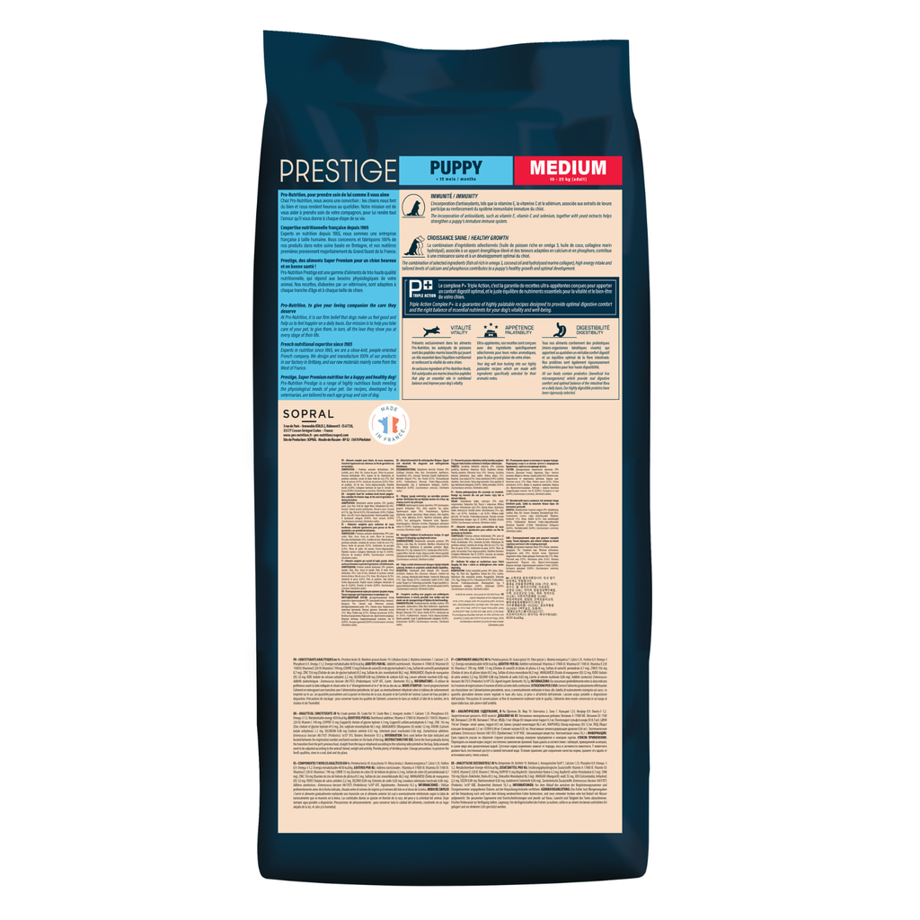 Pro nutrition Prestige Puppy Medium 12Kg