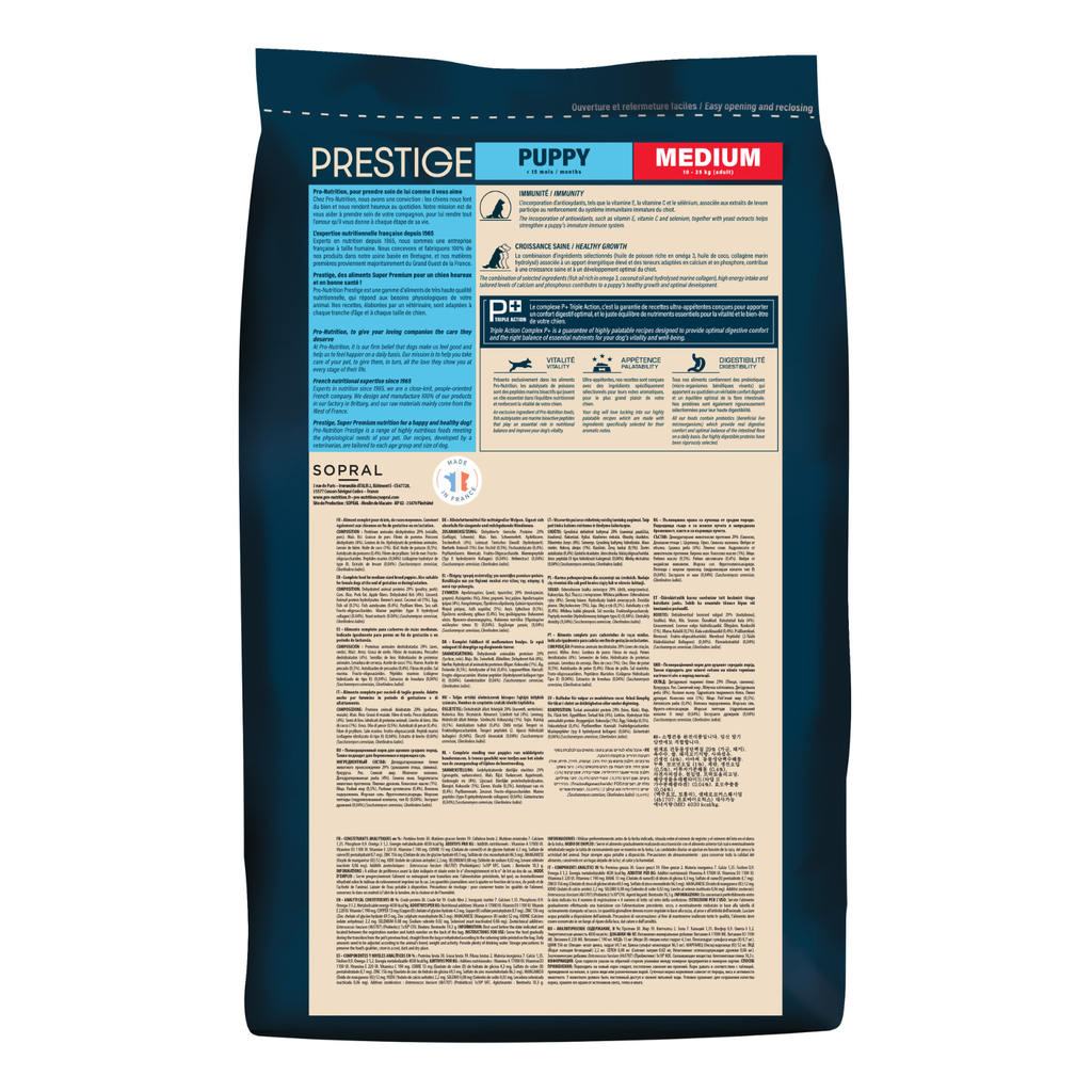 Pro nutrition Prestige Puppy Medium 3Kg