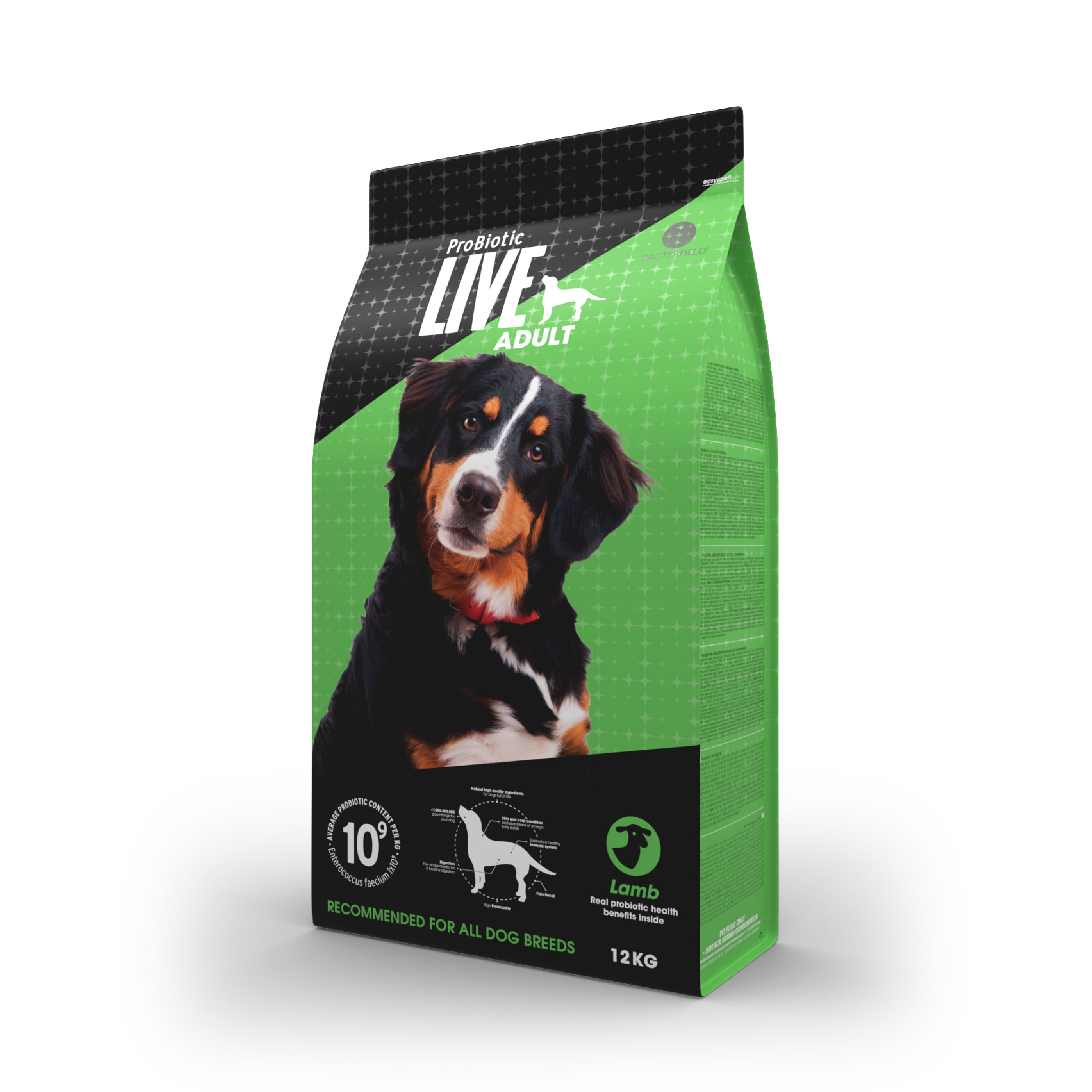 Probiotic live dry food adult lamb - 12kg