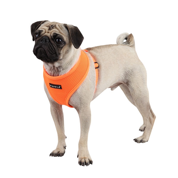 PUPPIA NEON SOFT HARNESS A ORANGE EXTRA LARGE Neck 16.5" Chest 22.0" - 32.0"