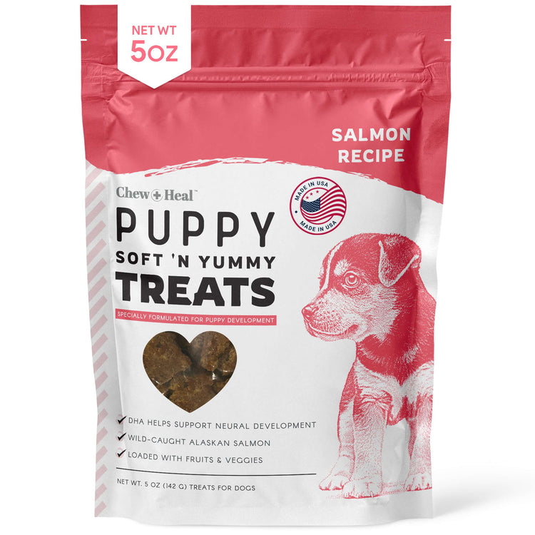 Chew & Heal - Puppy Soft 'N Yummy Wild Alaskan Salmon Limited Ingredient Jerky Dog Treats - 250gm