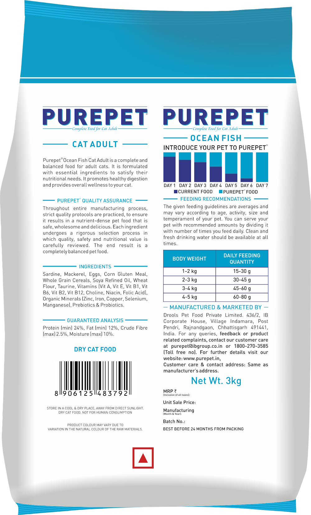 Purepet Cat Adult Ocean Fish 3kg
