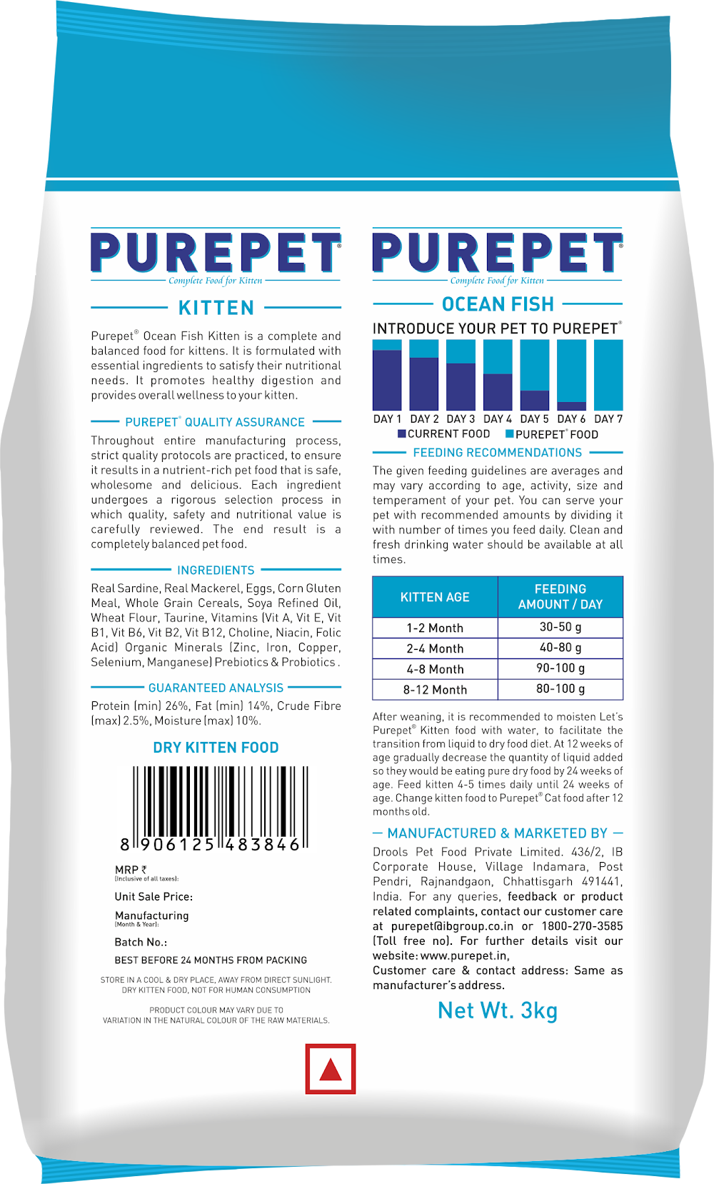 Purepet Kitten Ocean Fish 3kg