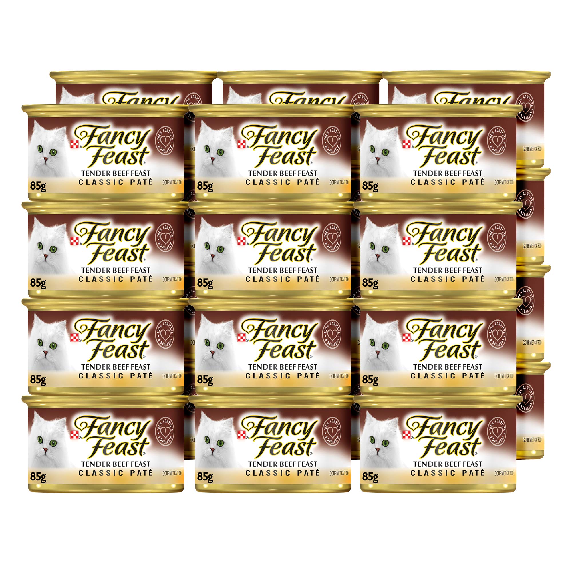 Purina Fancy Feast Cat Wet Food Classic Tender Beef 85g - Pack of 24