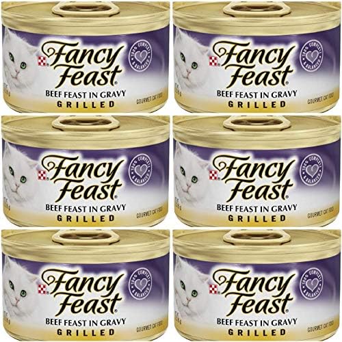 Purina Fancy Feast Cat Wet Food Grilled Beef 85g - Pack of 6