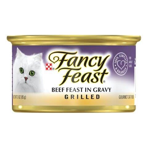 Purina Fancy Feast Cat Wet Food Grilled Beef 85g - Pack of 6