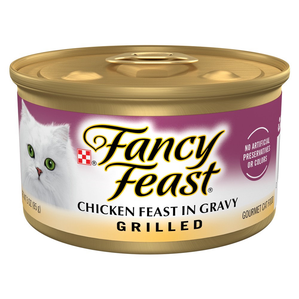 Purina Fancy Feast Gravy Cat Wet Food Grilled Chicken 85g - Pack of 24