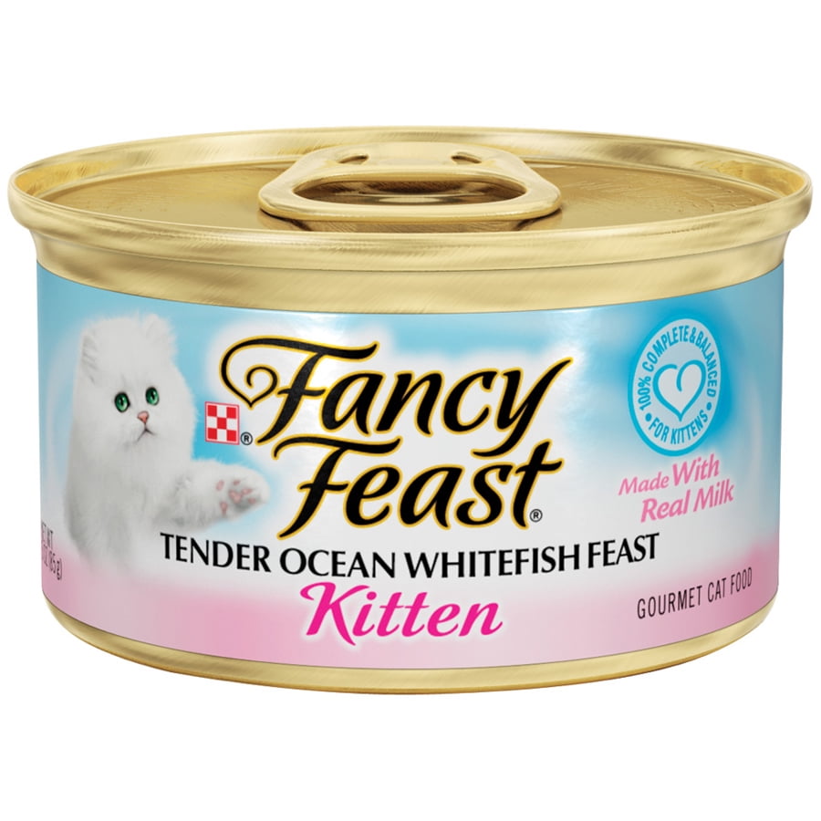 Purina Fancy Feast Kitten Wet Food Tender Ocean Whitefish 85g - Pack of 24