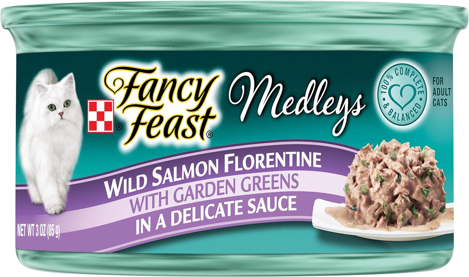 Purina Fancy Feast Medlys Cat Wet Food Wild Salmon 85g - Pack of 6