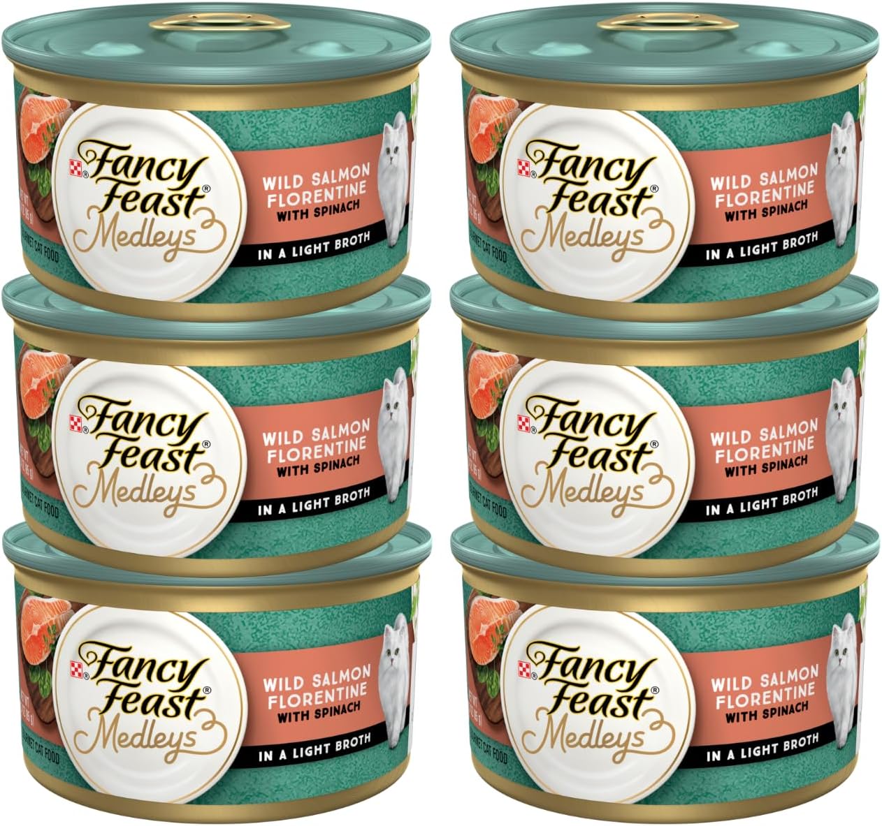 Purina Fancy Feast Medlys Cat Wet Food Wild Salmon 85g - Pack of 6