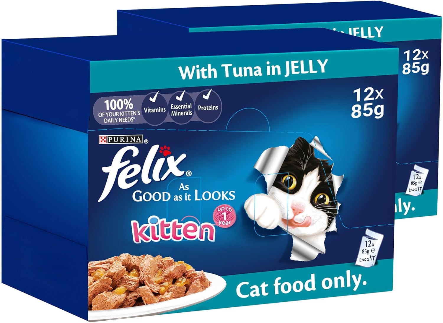 Purina Felix As Good As It Looks Kitten Wet Food Tuna 85g - Pack of 24