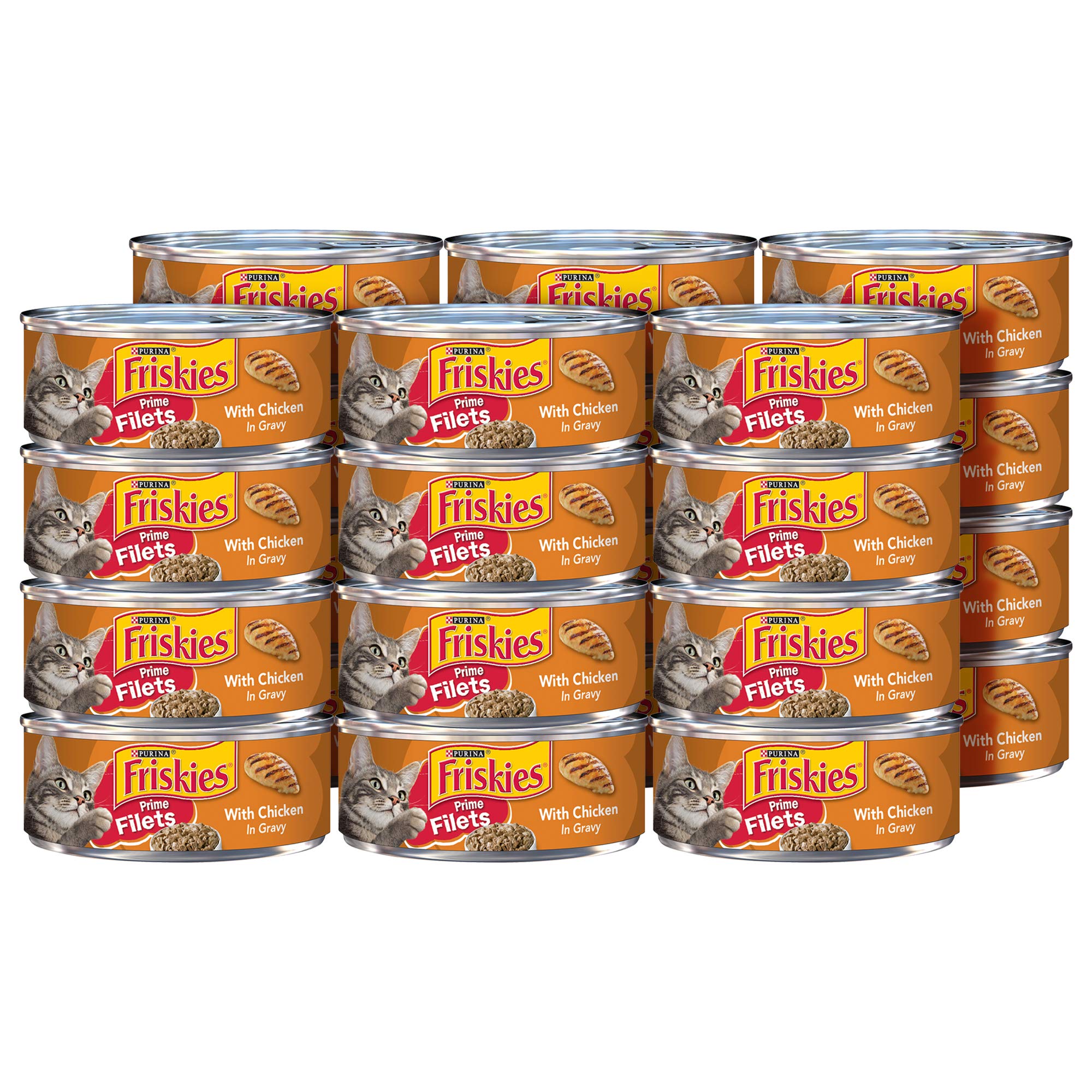 Purina Friskies Prime Fillet Cat Wet Food Chicken 55oz - Pack of 24