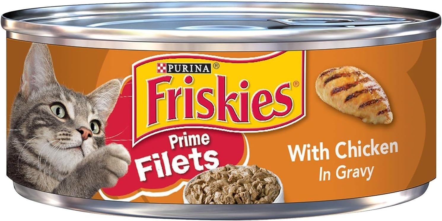 Purina Friskies Prime Fillet Cat Wet Food Chicken 55oz - Pack of 24