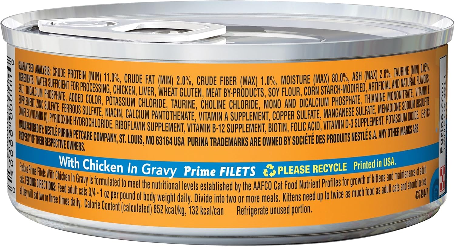 Purina Friskies Prime Fillet Cat Wet Food Chicken 55oz - Pack of 24