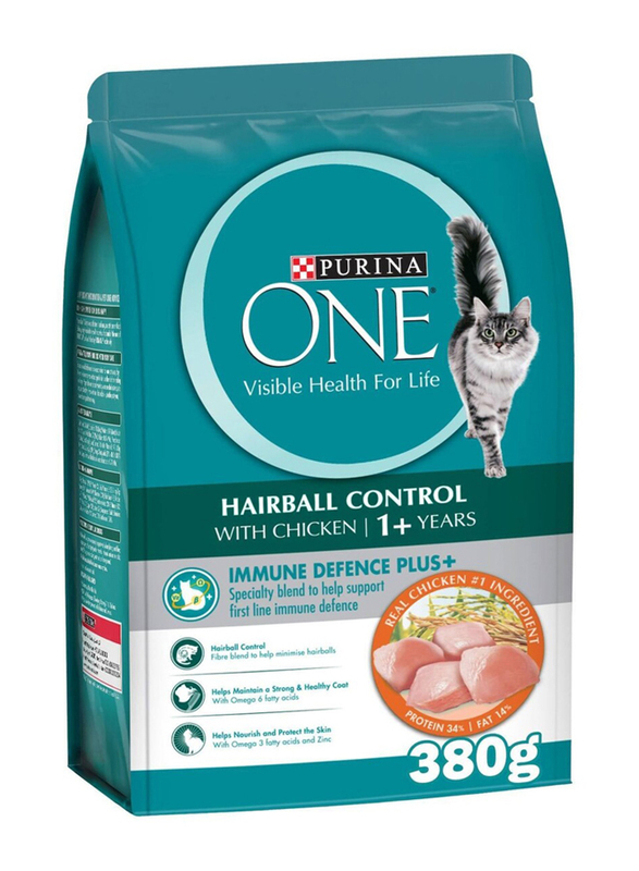 Purina One Hairball Control Cat Dry Food Chicken 380g