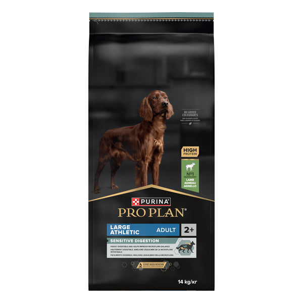 Purina Pro Plan Large Athletic Adult Sensitive Digestion, Dry Dog Food with Lamb, 14 kg