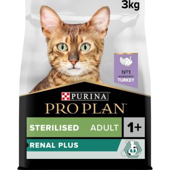 Purina Pro Plan Sterilised Renal Plus Turkey Dry Cat Food - 3Kg