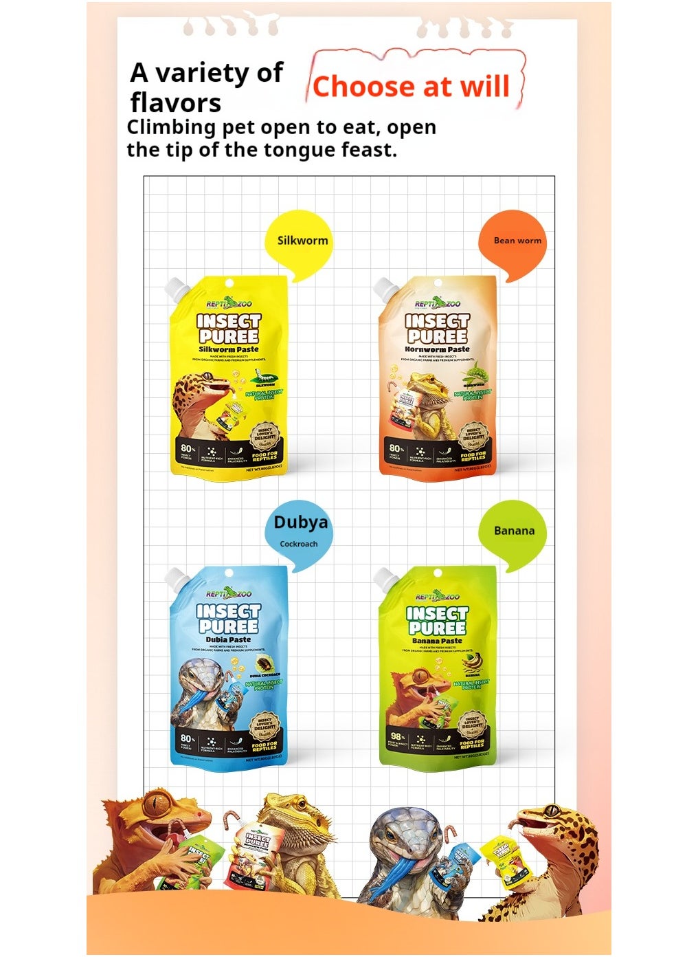 Reptizoo Insect puree Dubia paste