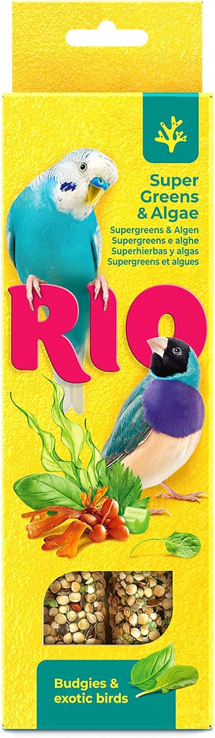 Rio Sticks For Budgies And Exotic Birds Supergreens And Algae 2X40G