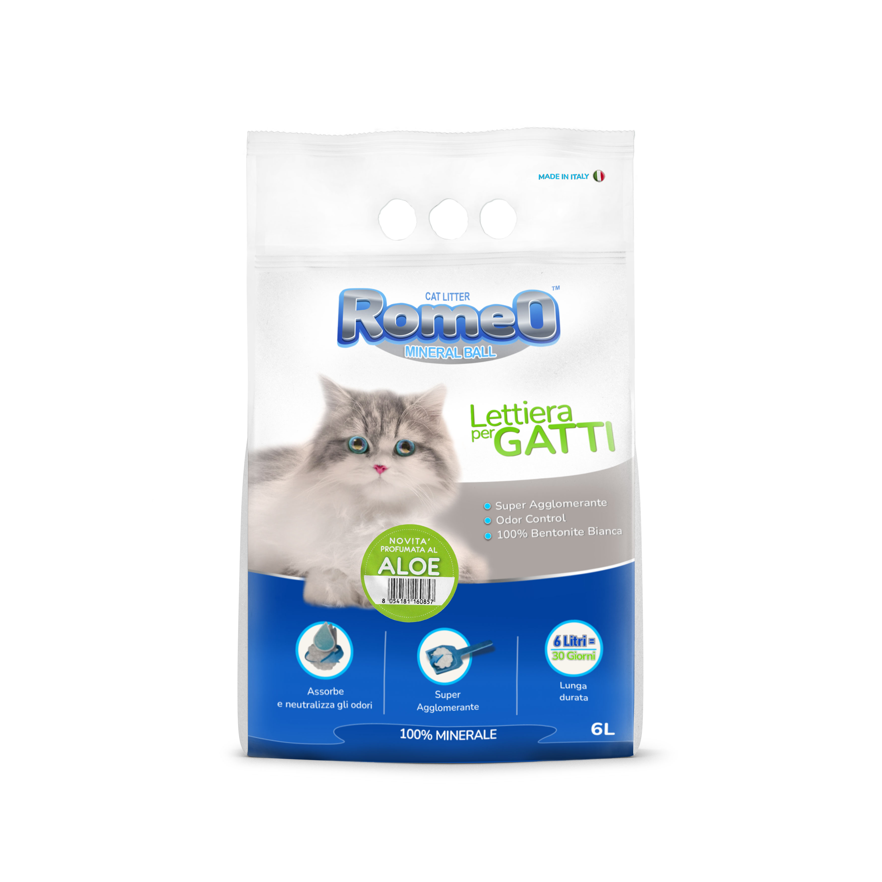 Romeo bentonite cat Litter aloe scent - 6 liters