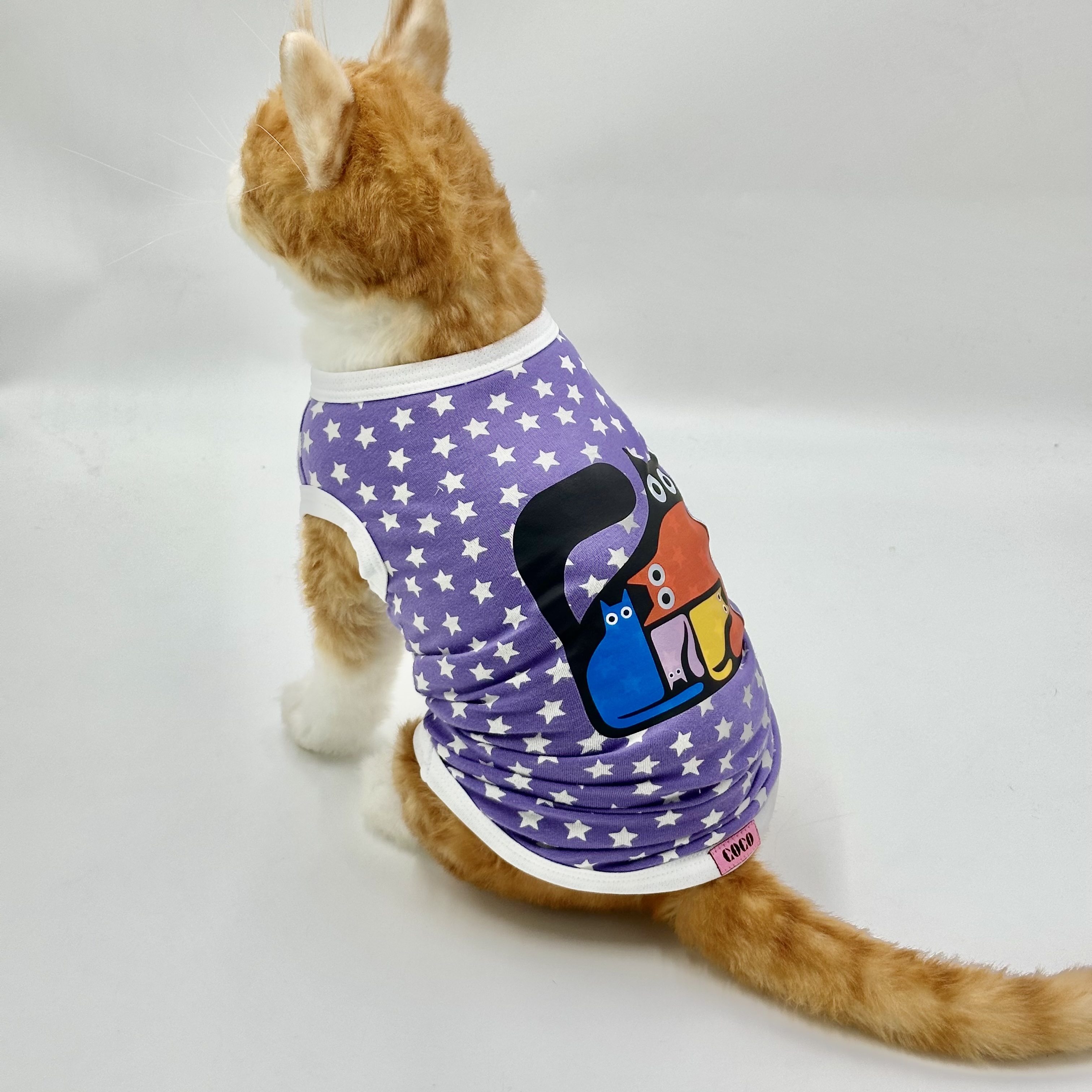 Cat Stars Jersey Purple (Small)