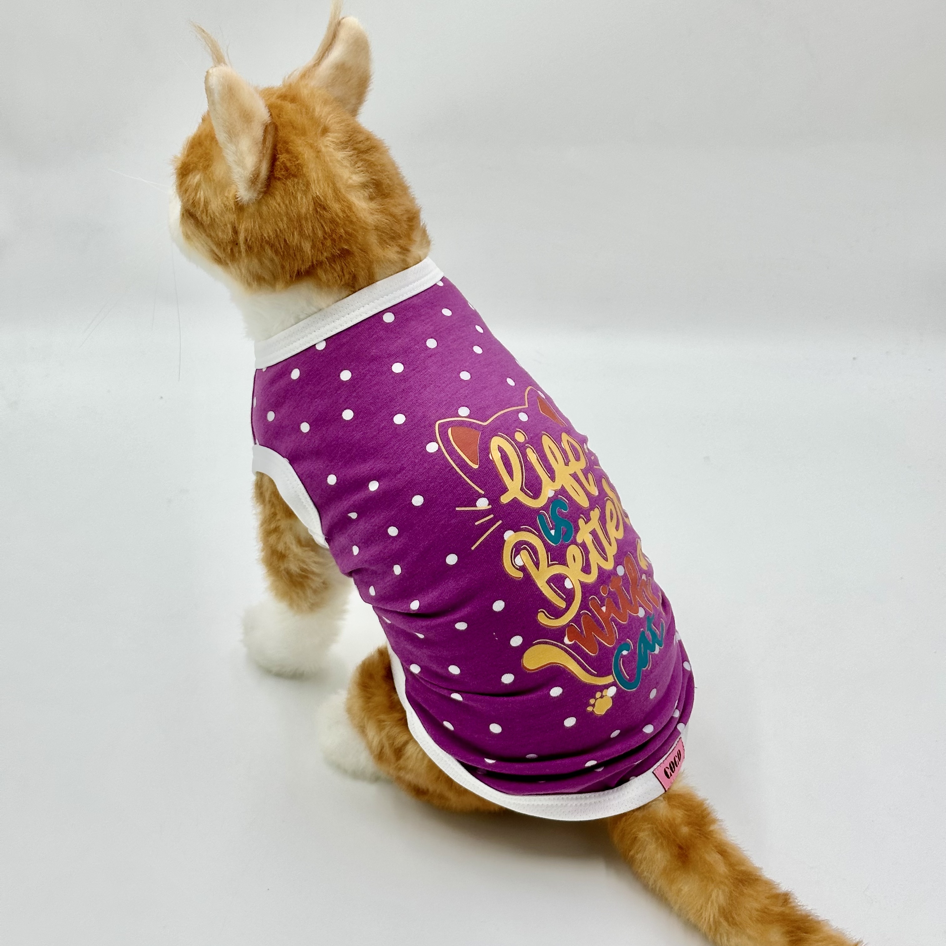 Cat Dots Jersey Violet (Medium)