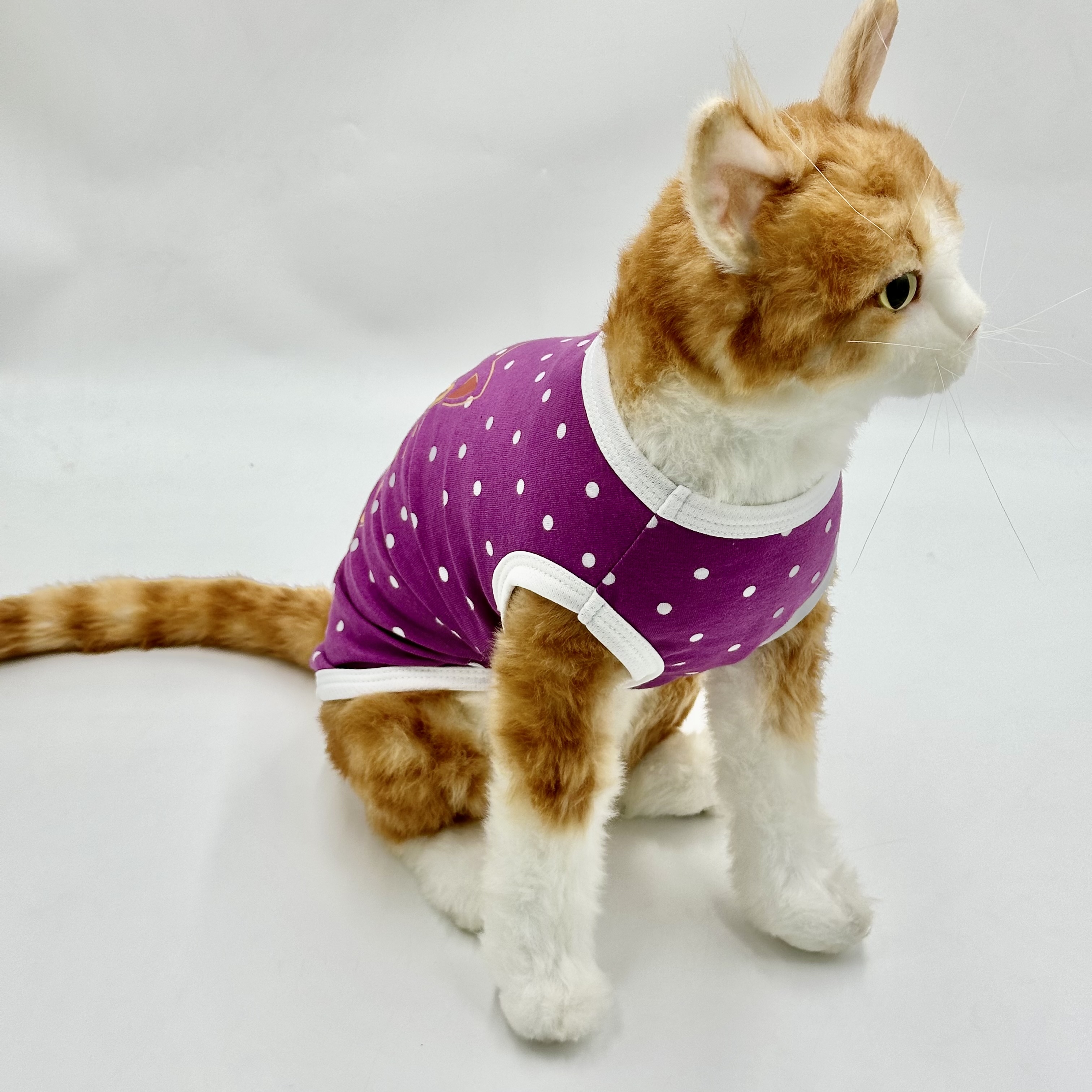 Cat Dots Jersey Violet (Medium)