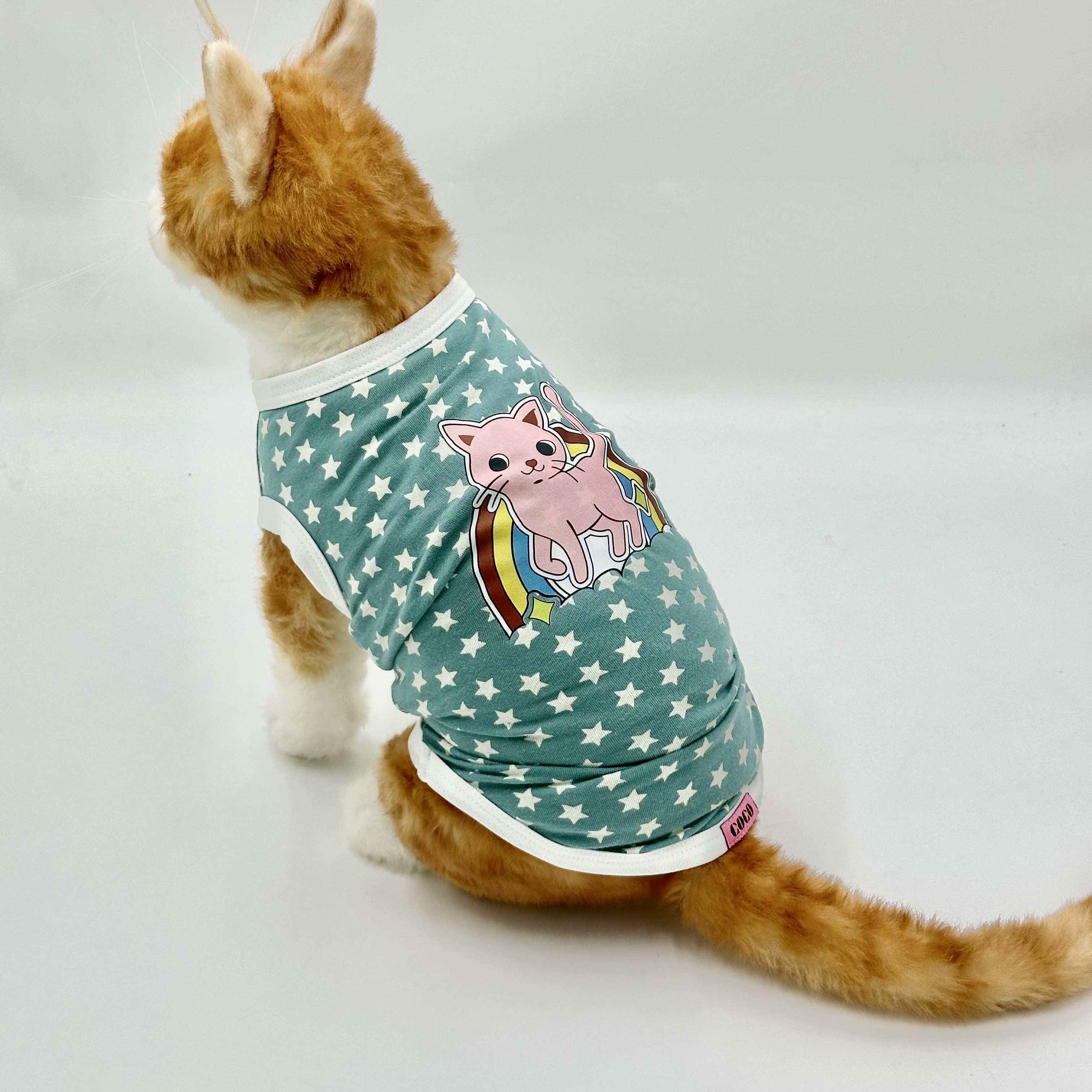 Cat Stars Jersey Green (Small)