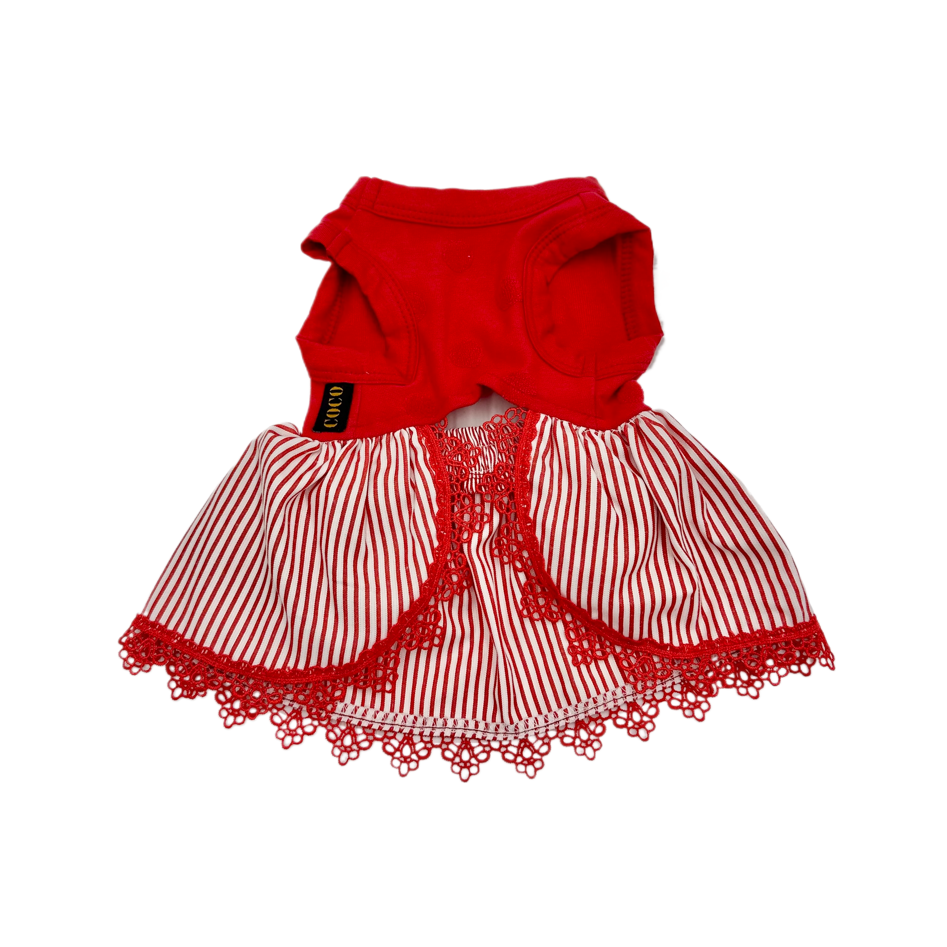 Polka Dots Bow Dress Red (Large)