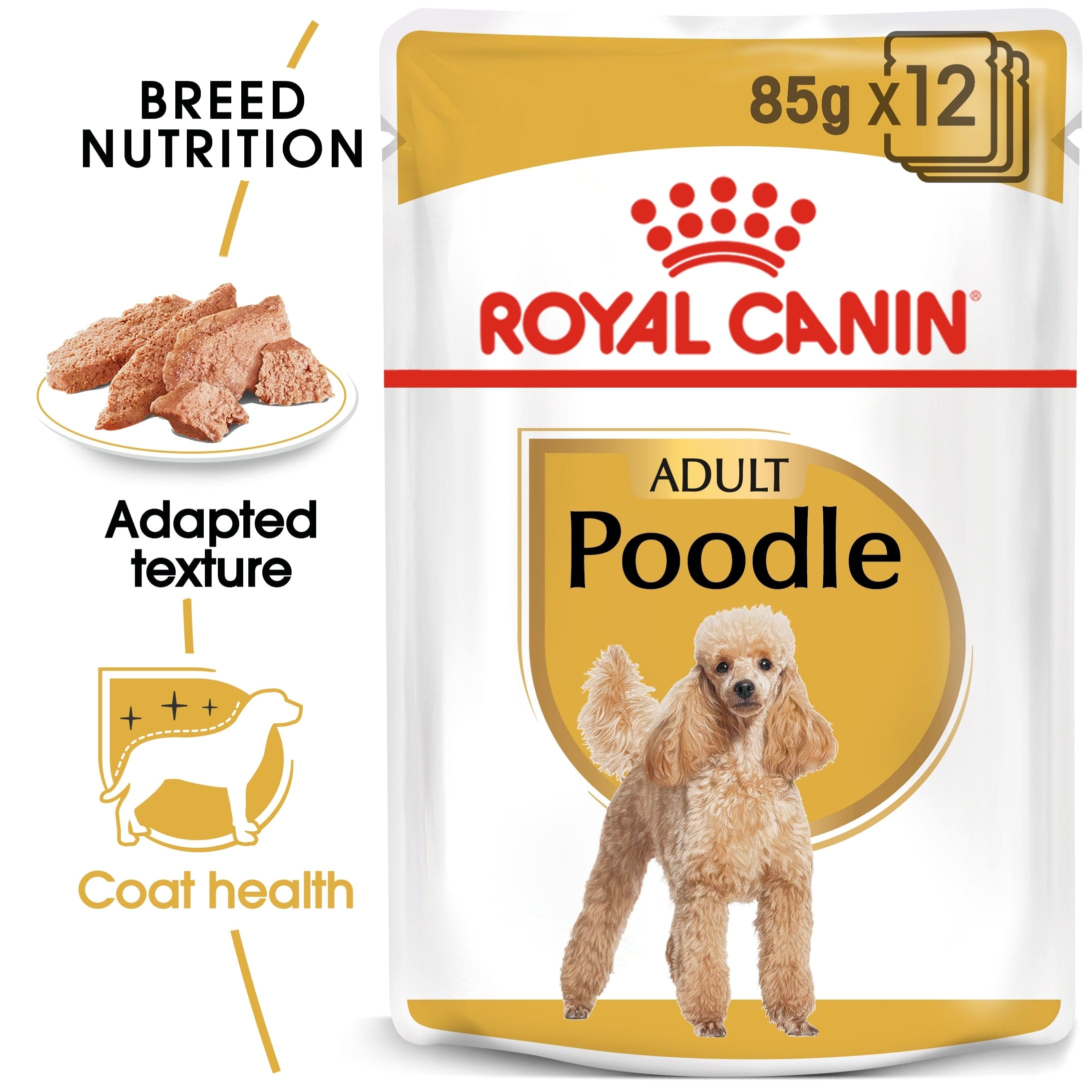 Royal Canin Breed Health Nutrition Poodle Adult (WET FOOD - Pouches) Pack of 12